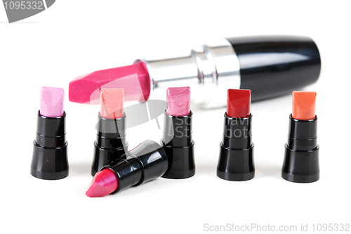 Image of Female red lipstick