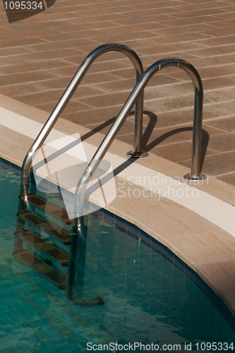 Image of staircase from the pool