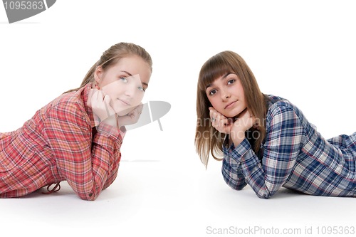 Image of Two young beautiful girls