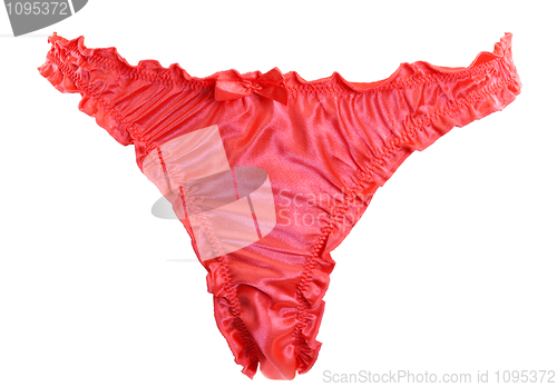 Image of Female red lace panties