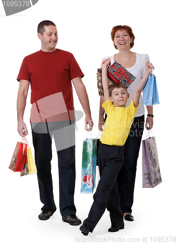 Image of family for shopping