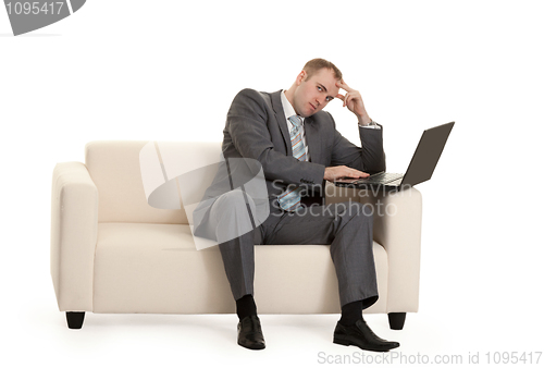 Image of businessman with laptop