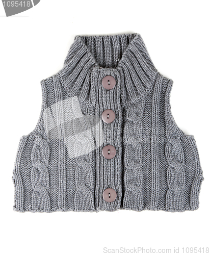 Image of Grey knitted waistcoat