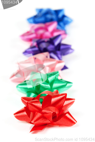Image of color of gift ribbons