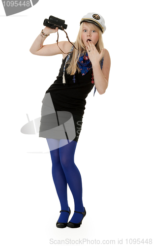 Image of girl with binoculars