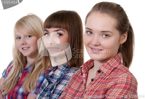 Image of three beautiful young girl