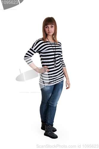 Image of girl in a striped dress