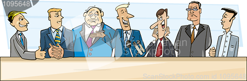 Image of businessmen and politicians