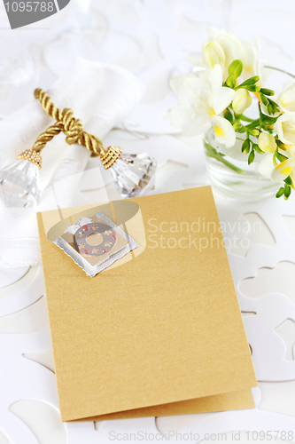 Image of Invitation card  or menu for wedding