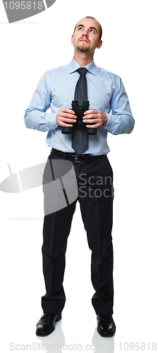 Image of man with binocular