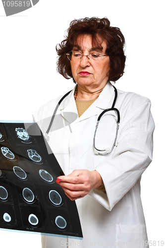 Image of woman doctor check xray