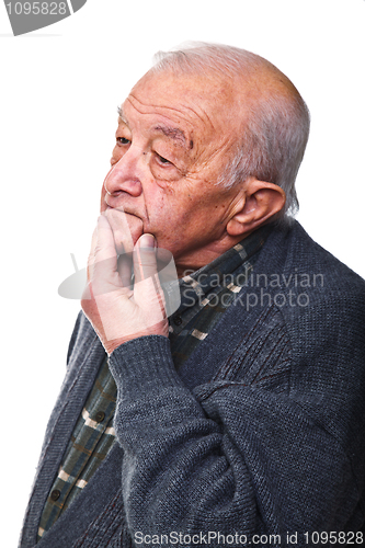 Image of thinking old man