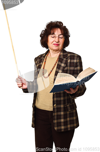 Image of woman teacher with book