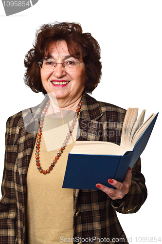 Image of woman with book