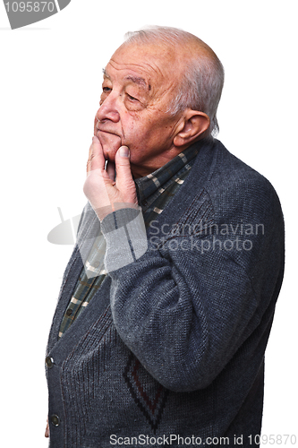 Image of thinking old man