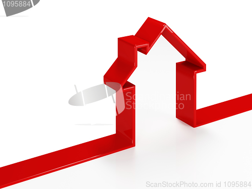 Image of concept red house