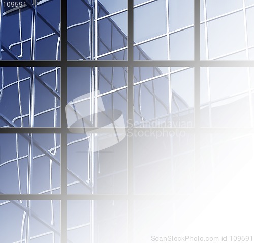 Image of Blue office with grid