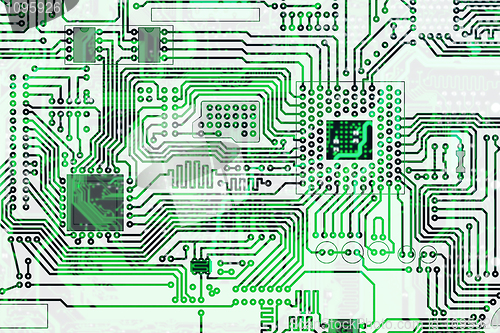 Image of Industrial electronic high-tech circuit board background