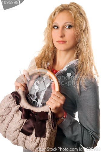 Image of Portrait of attractive young blonde