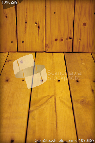 Image of Wooden wall and floor - natural background