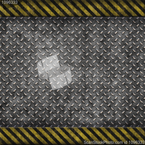 Image of old metal hazard background