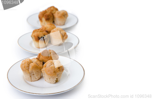 Image of three plates muffin cakes