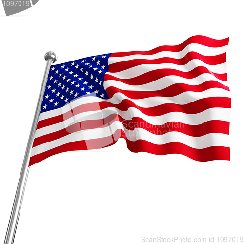 Image of american flag 3d 