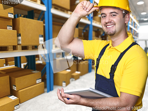 Image of smiling manual worker