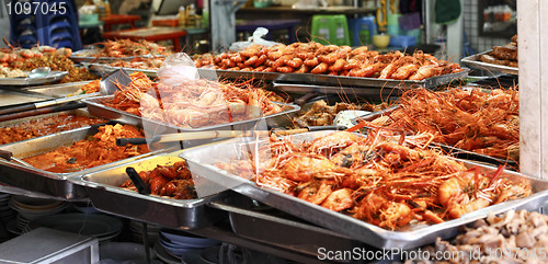 Image of prawn in market
