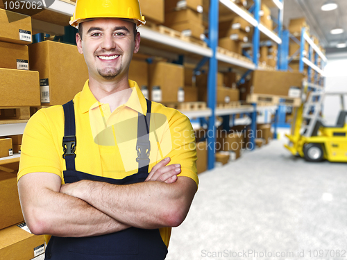 Image of smiling manual worker