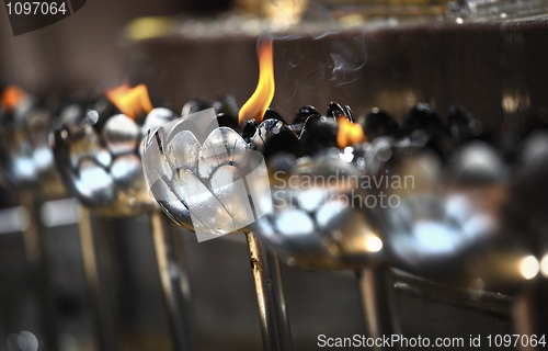 Image of fire lamp flower shape
