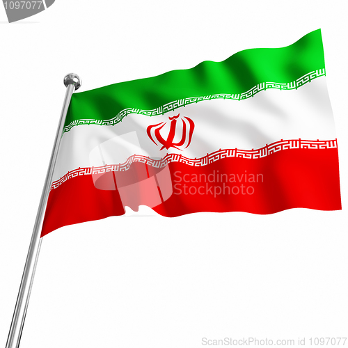 Image of iranian flag 3d