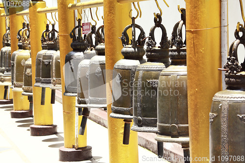 Image of bells in thai temple