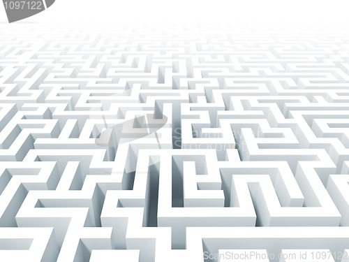 Image of 3d white labyrinth background