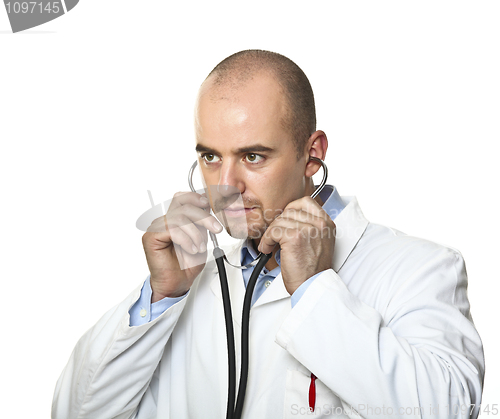 Image of doctor use  stethoscope