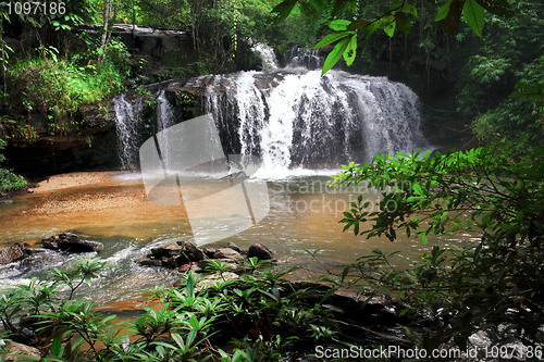 Image of waterfall near chiang mai thailand