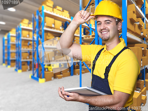 Image of smiling manual worker