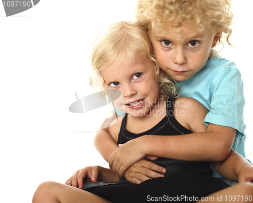 Image of blonde kids portrait