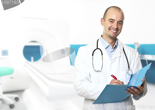 Image of young doctor in hospital