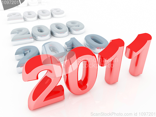 Image of red 2011 new year background