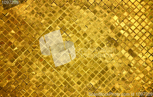 Image of golden tiles background