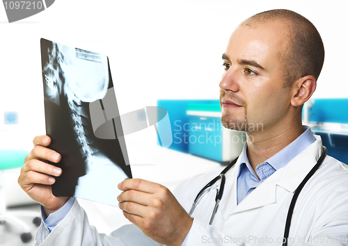 Image of young doctor with xray