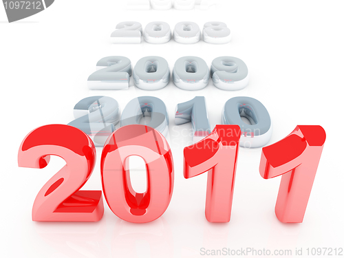 Image of red 2011 new year background