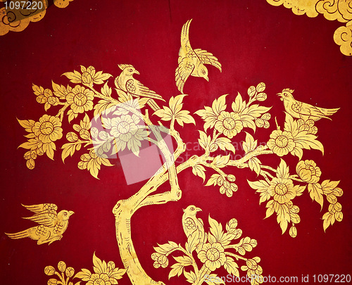 Image of gold ancient paint