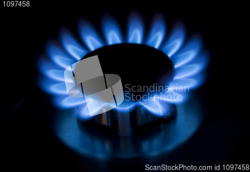 Image of blue gas flames