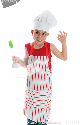 Image of Little chef with okay hand sign