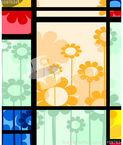 Image of abstract floral design