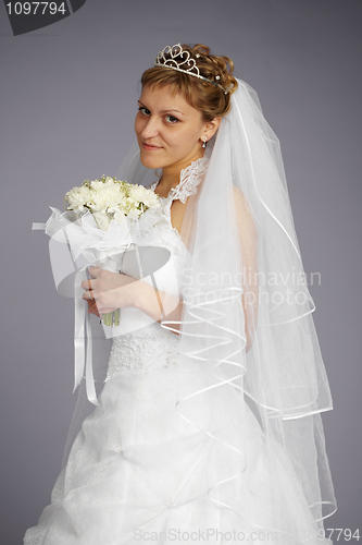 Image of Formal portrait of beautiful bride