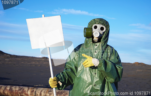 Image of Scientific ecologist concentrates attention to tablet