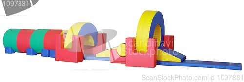 Image of Big children's game complex - obstacle course